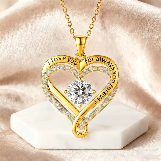 "To My Wife" Forever & Always Heart Necklace