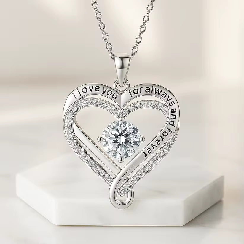 "To My Wife" Forever & Always Heart Necklace